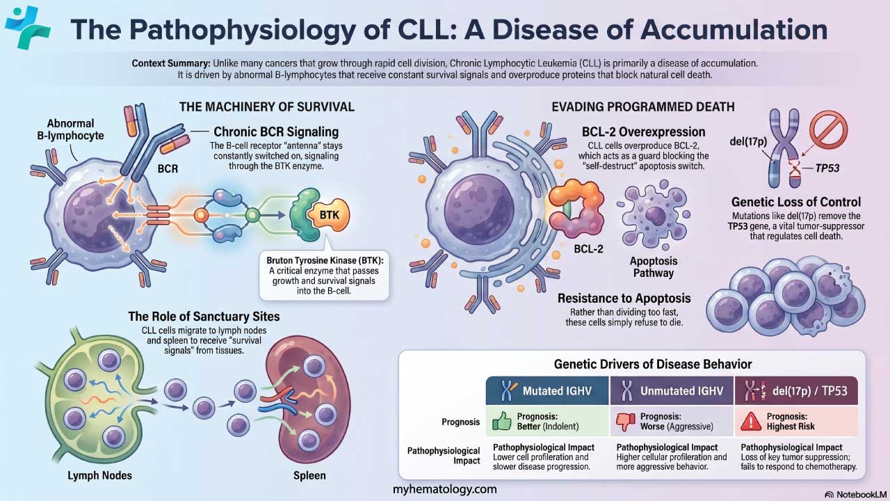 Pathophysiology of CLL