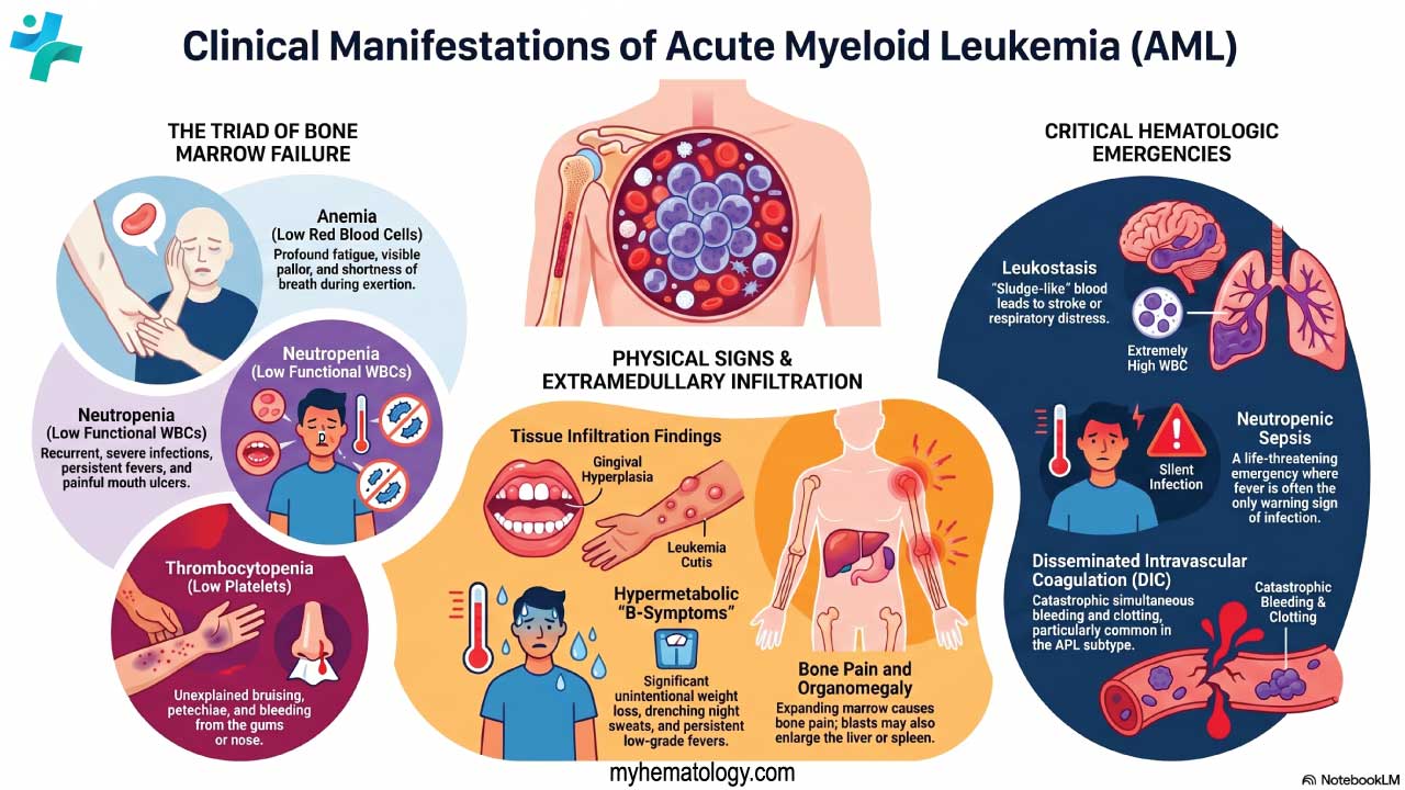 AML clinical manifestations