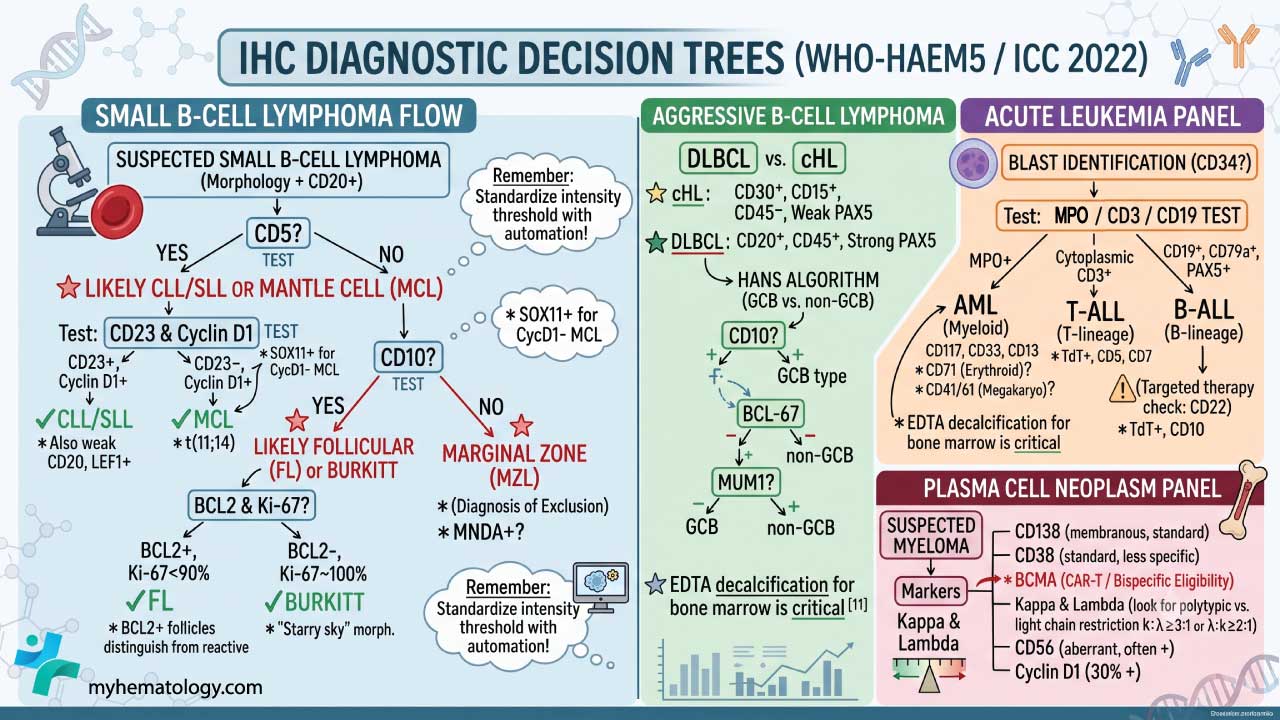 IHC diagnostic decision trees