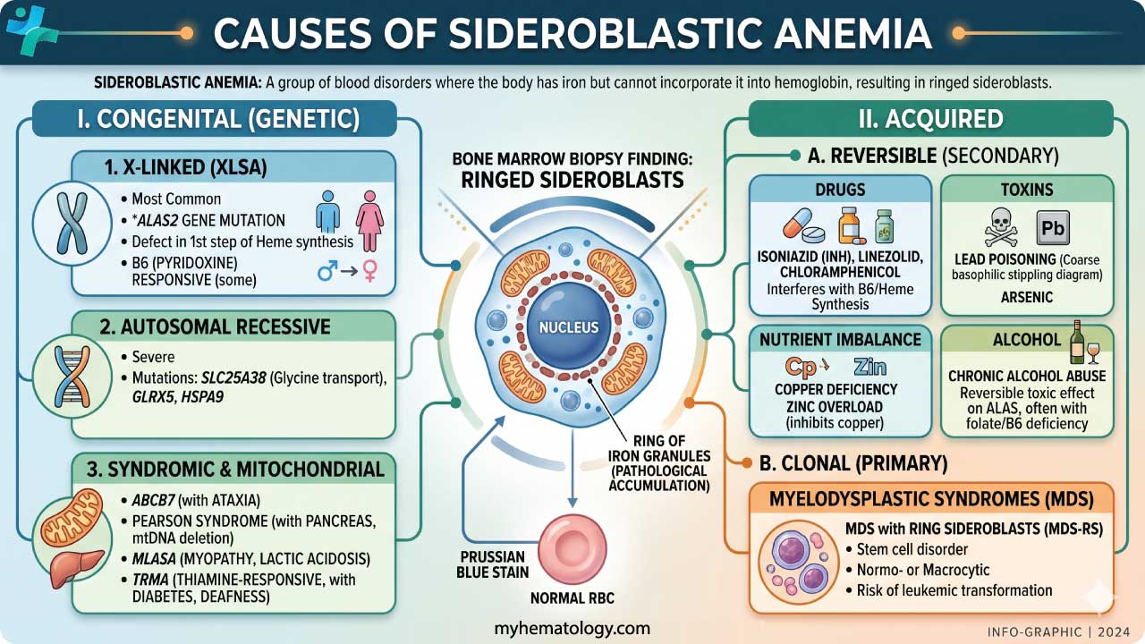 causes of sideroblastic anemia