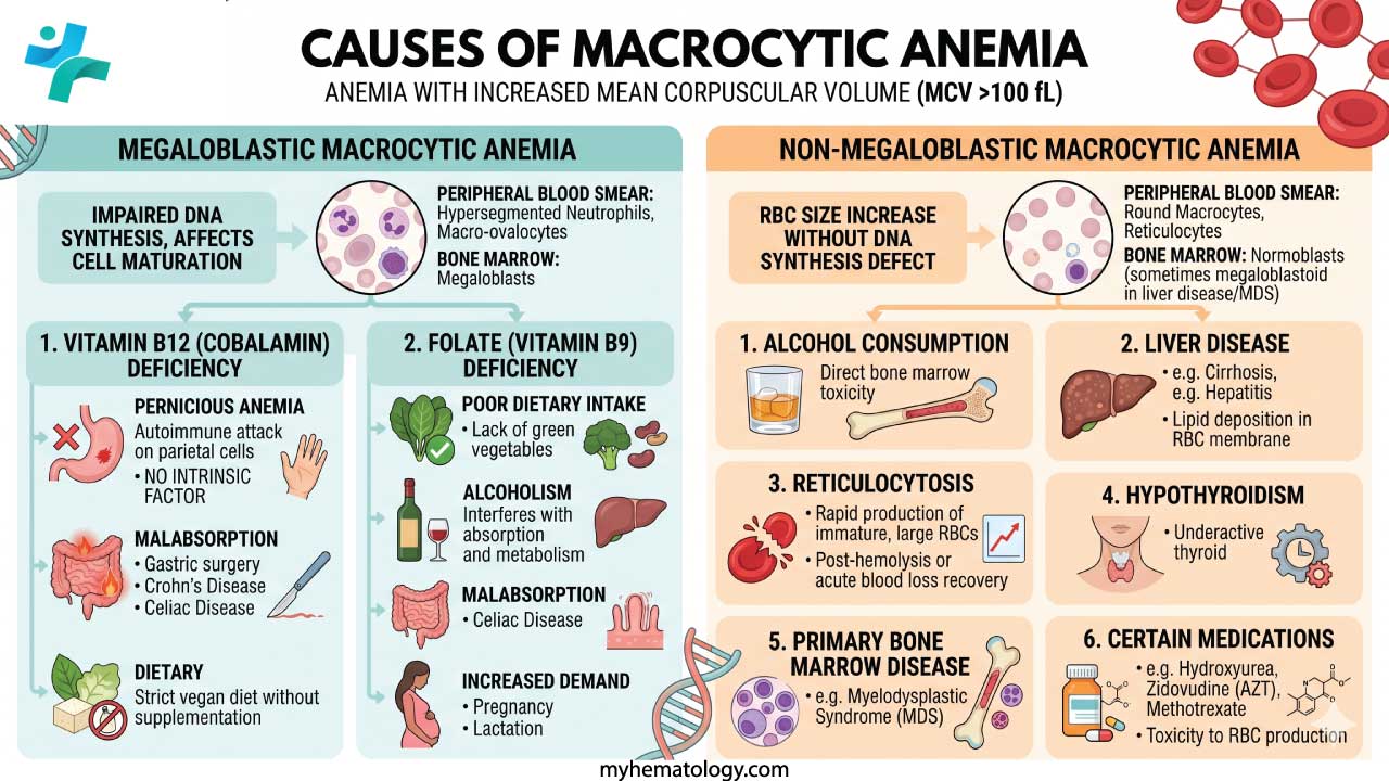 Causes of macrocytic anemia