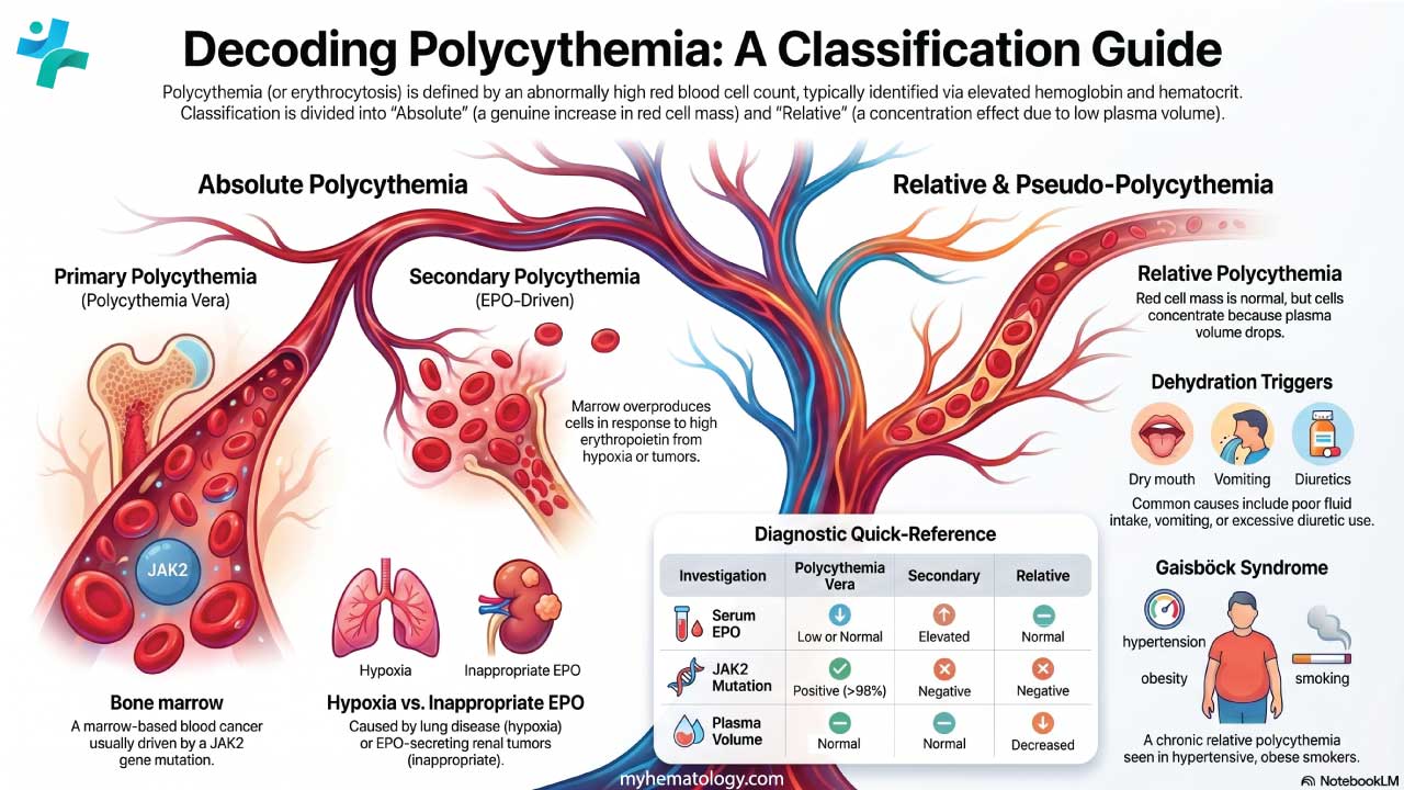 Classification guide of polycythemia