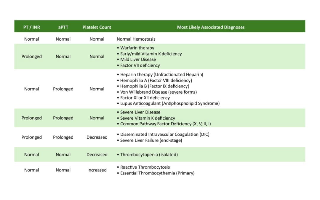 Coagulation Screening Panel Interpretation (Coagulation Panel)