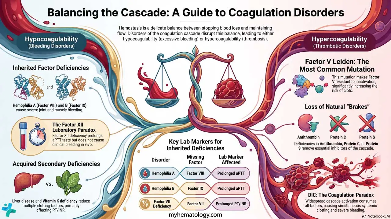 Bleeding disorders due to dysfunction of the coagulation cascade