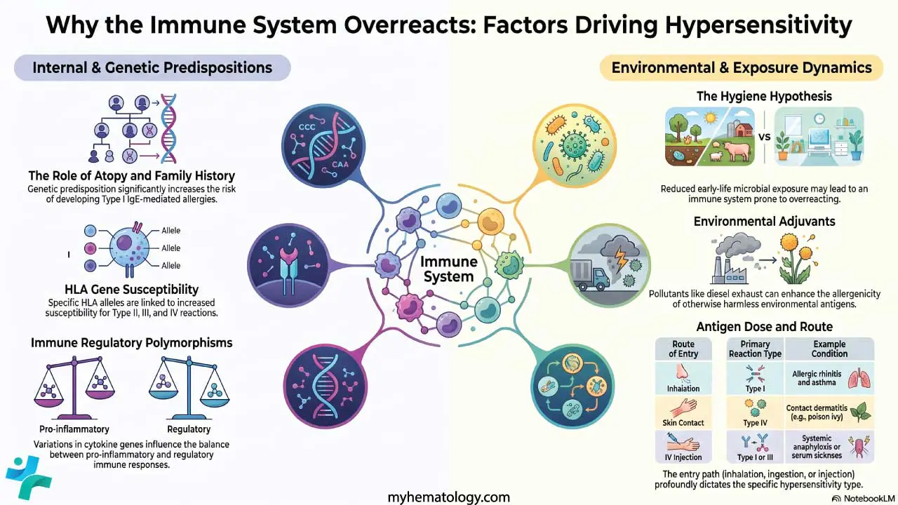 Factors influencing hypersensitivity reactions