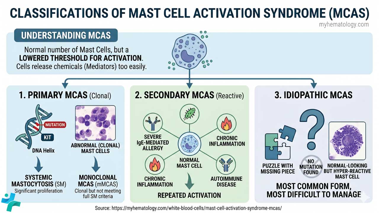Classifications of Mast Cell Activation Syndrome - MCAS