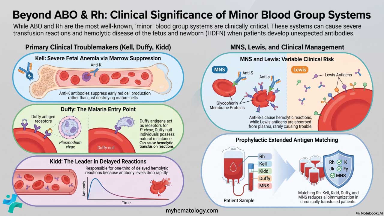 Minor Blood Group Systems: Kell, Duffy, Kidd, and Beyond